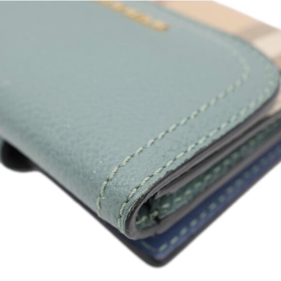 Burberry  Haymarket Check Canvas Wallet Blue - Picture 8 of 15